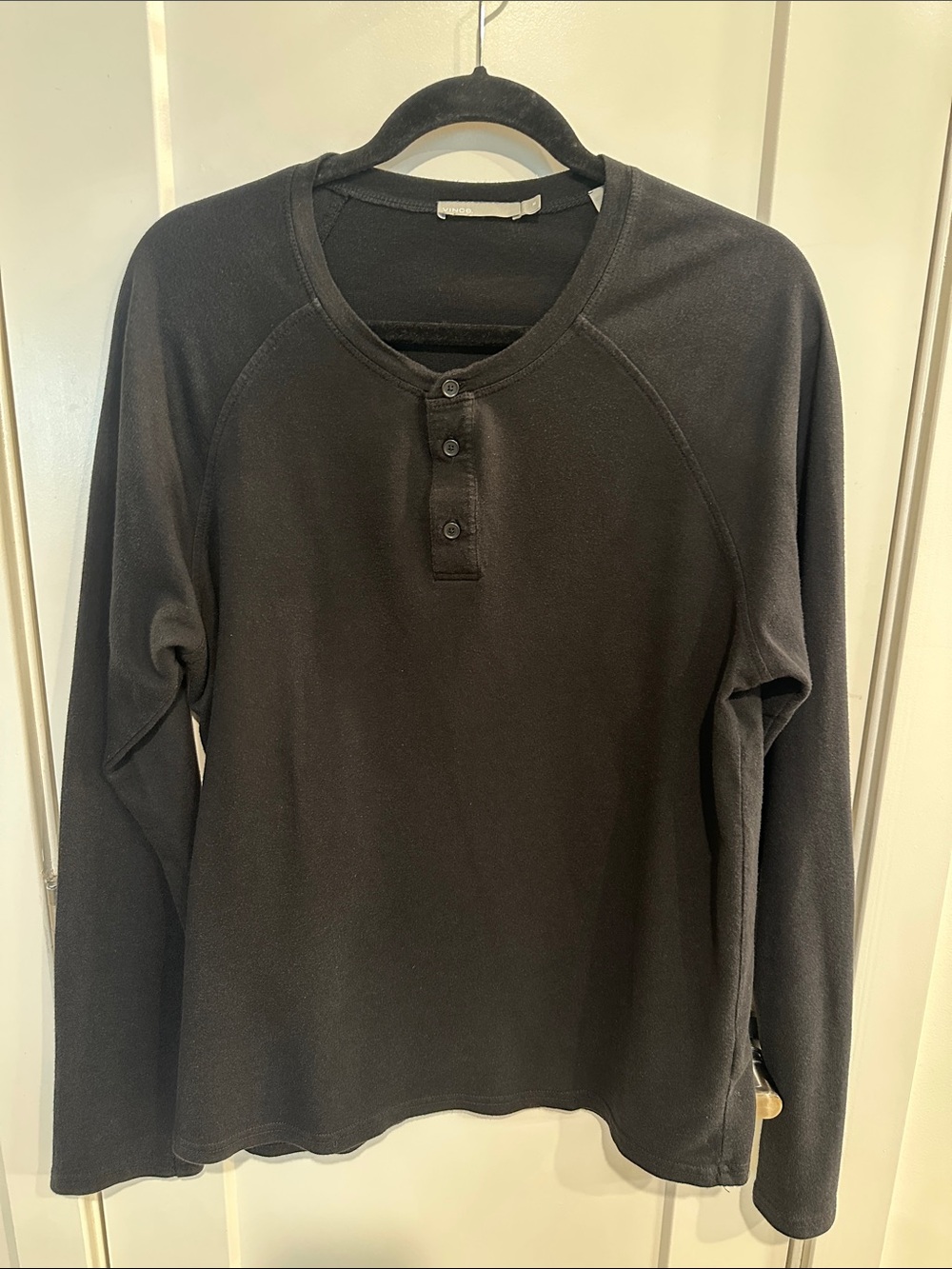 Vince Black Henley Long Sleeve